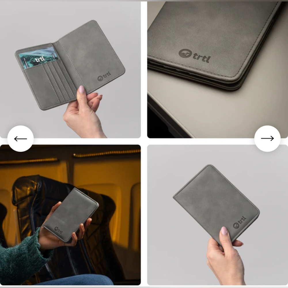 Trtl Gray Passport Holder